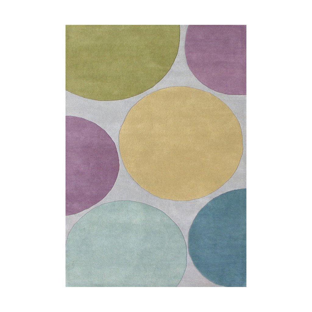 Handmade Circles Aqua/ Multi New Zealand Blend Wool Area Rug (9 X 12)