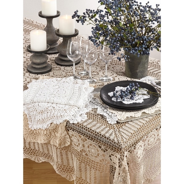 grey lace tablecloth