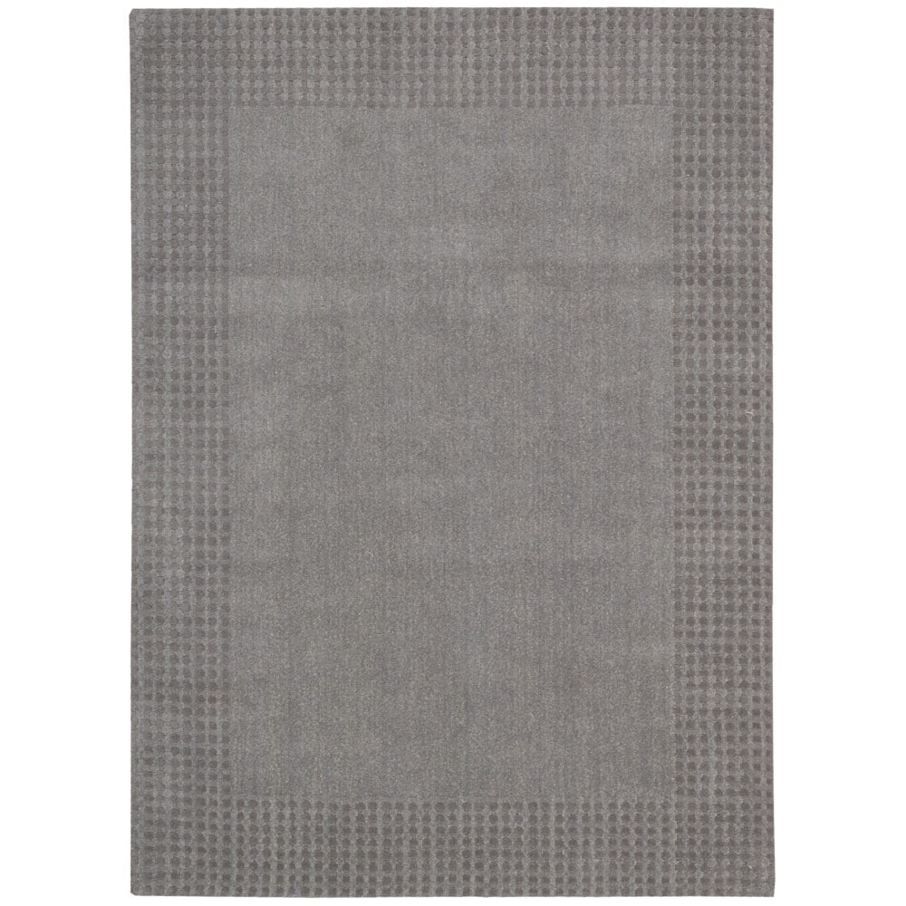 Kathy Ireland Cottage Grove Steel Grey Wool Rug (53 X 75)