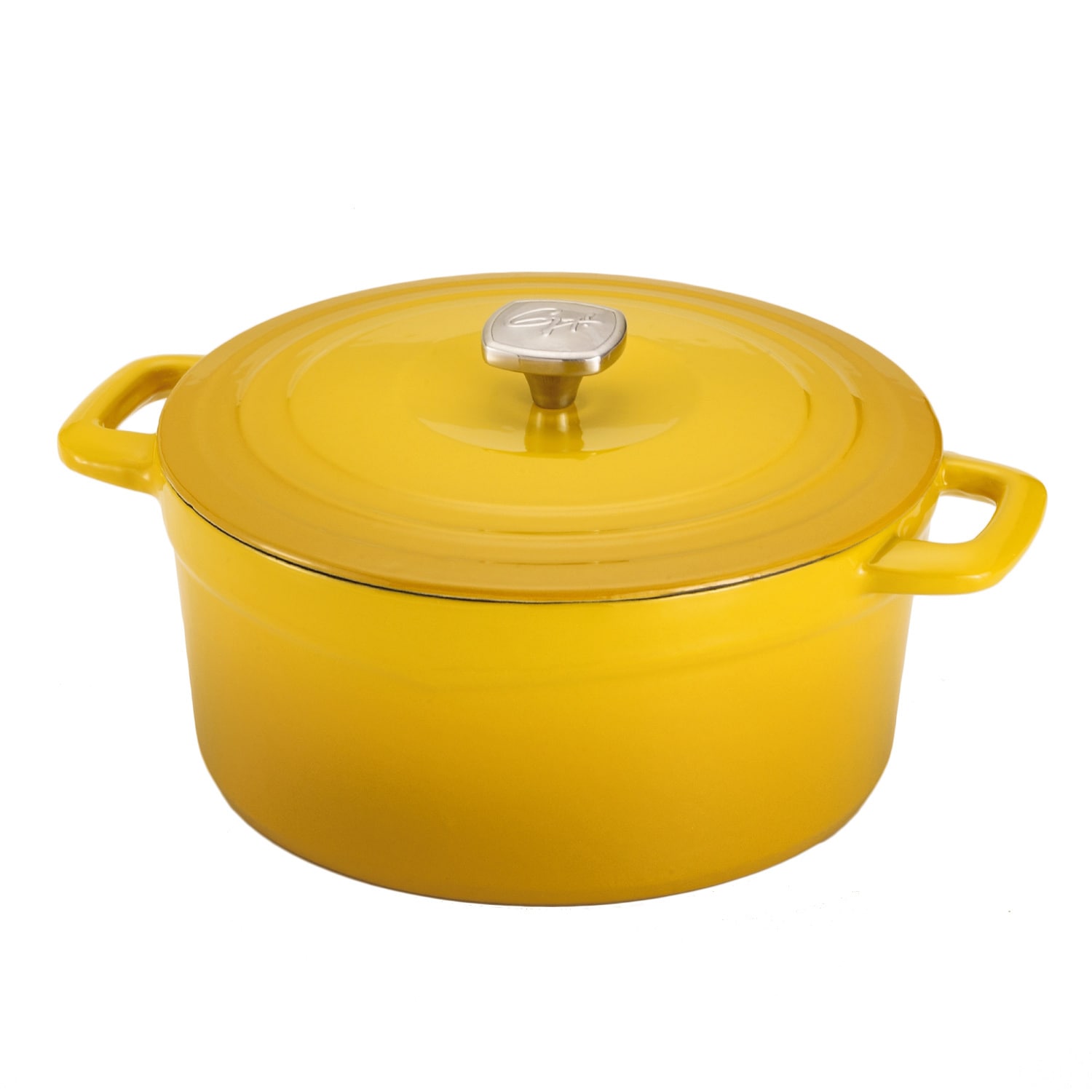 Calphalon Enamel Cast Iron 8 Quart Dutch Oven, Custard Yellow