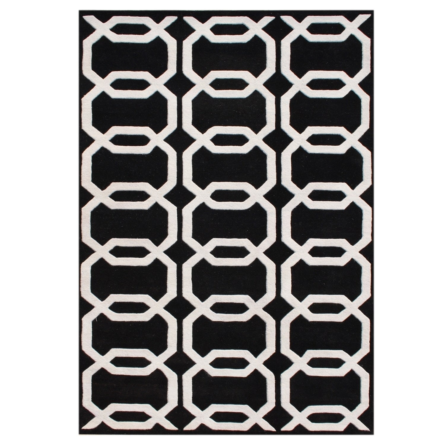 Handmade Alliyah Floridly Black New Zealand Blend Wool Rug (9 X 12)