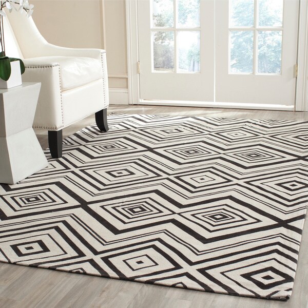 Safavieh Hand-loomed Cedar Brook Ivory/ Brown Cotton Rug - 7'3 x 9'3