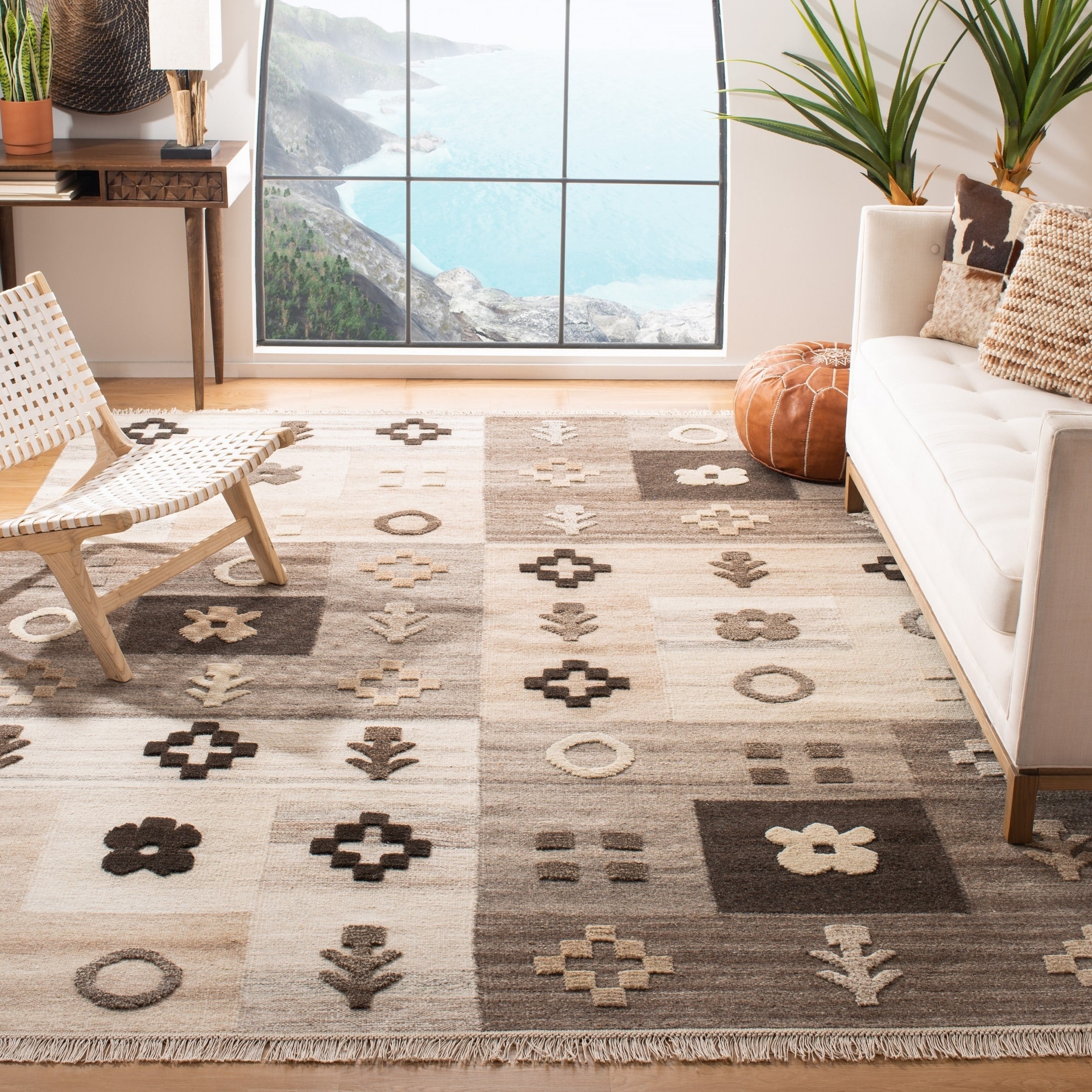 Safavieh Hand woven Kenya Natural Wool Rug (6 X 9)