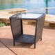 Weston Outdoor Wicker Side Table with Glass Top by Christopher Knight Home - Thumbnail 18