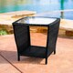 Weston Outdoor Wicker Side Table with Glass Top by Christopher Knight Home - Thumbnail 10