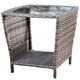 Weston Outdoor Wicker Side Table with Glass Top by Christopher Knight Home - Thumbnail 5