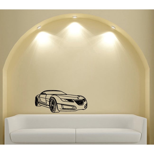 Renault Prototype Car Vinyl Wall Decal (Glossy blackEasy to applyDimensions 25 inches wide x 35 inches long )