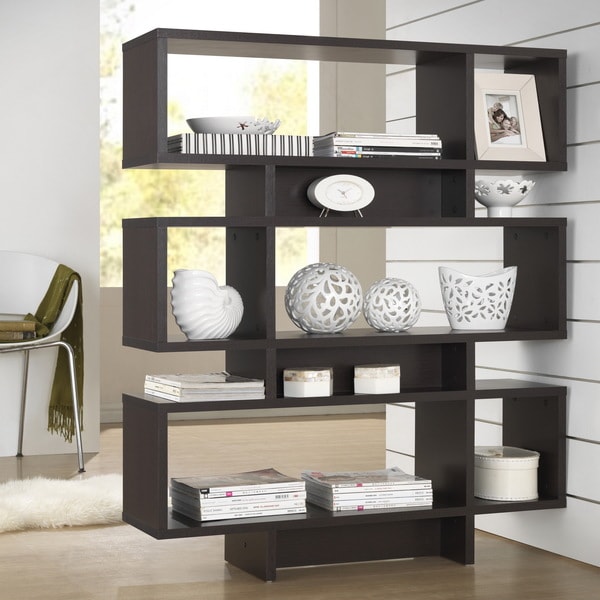 Parker Dark Brown/ Espresso Modern Storage Shelf   15969890