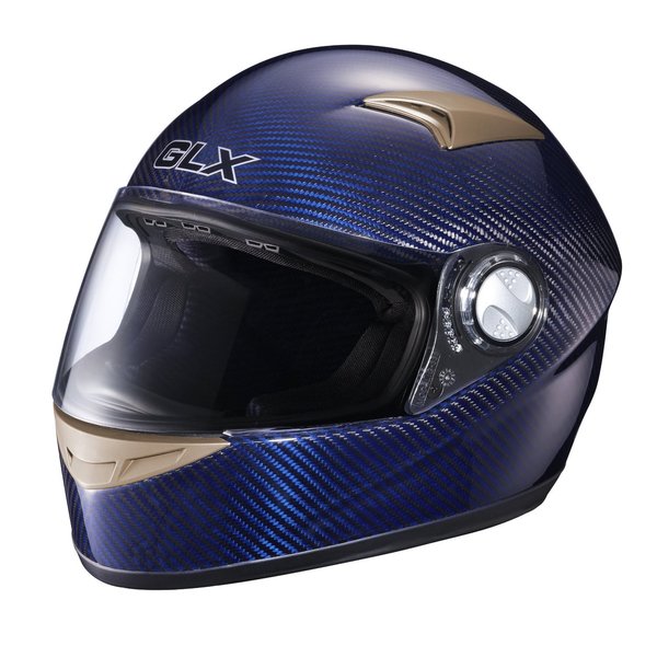 Shop GLX Blue Carbon Full-face Motorcycle Helmet - Free Shipping Today - Overstock.com - 8726762