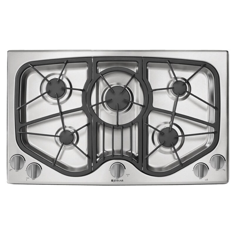 Shop Jenn Air 36 Inch 5 Burner Stainless Steel Gas Cooktop