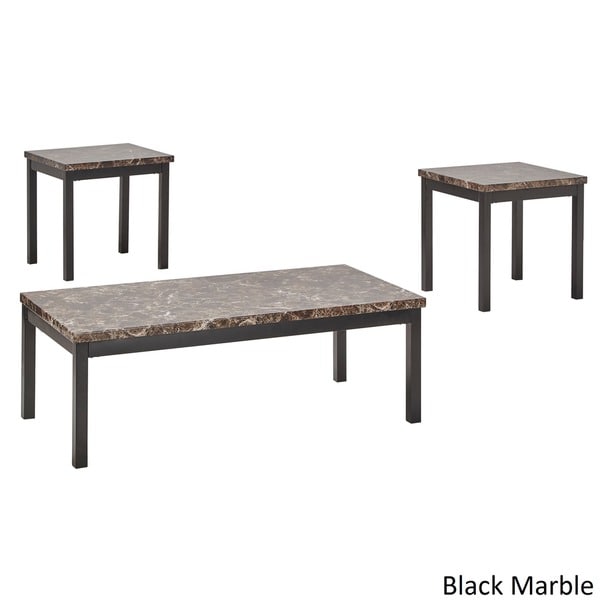 Darcy 3-piece Metal and Faux Marble Accent Table Set by iNSPIRE Q ... Darcy 3-piece Metal and Faux Marble Accent Table Set by iNSPIRE Q ...