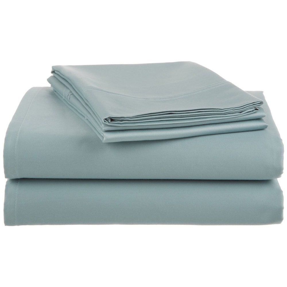 Welspun Welspun Crowning Touch Cotton 500 Thread Count Flexi Fit Sheet Aqua Size Twin