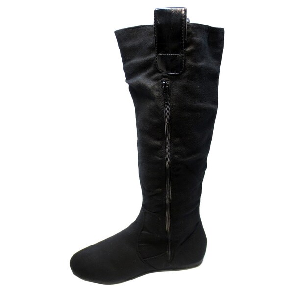 womens black suede riding boots