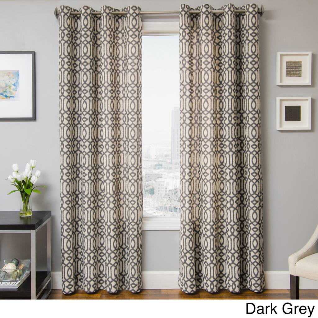 Kaili Faux Linen Grommet Top Curtain Panel
