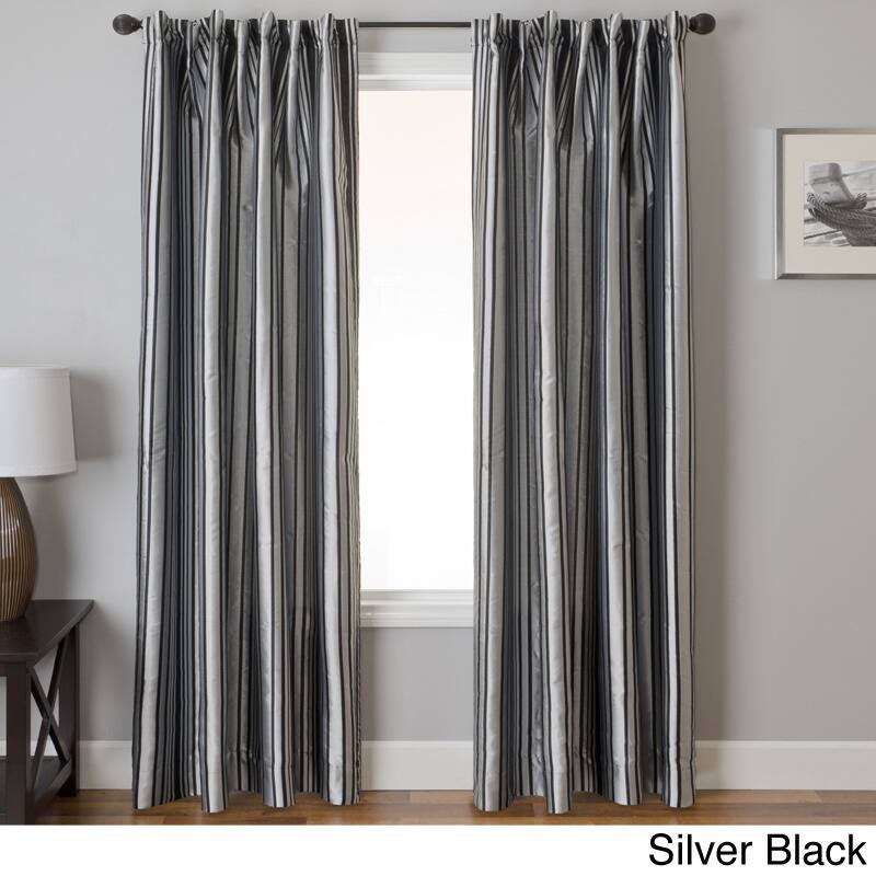 Elton Stripe Jacquard Back Tab Curtain Panel