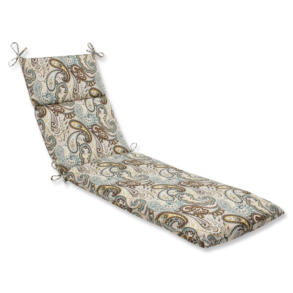Pillow Perfect 'Tamara Paisley Quartz' Outdoor Chaise Lounge Cushion