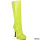 neon yellow knee high boots