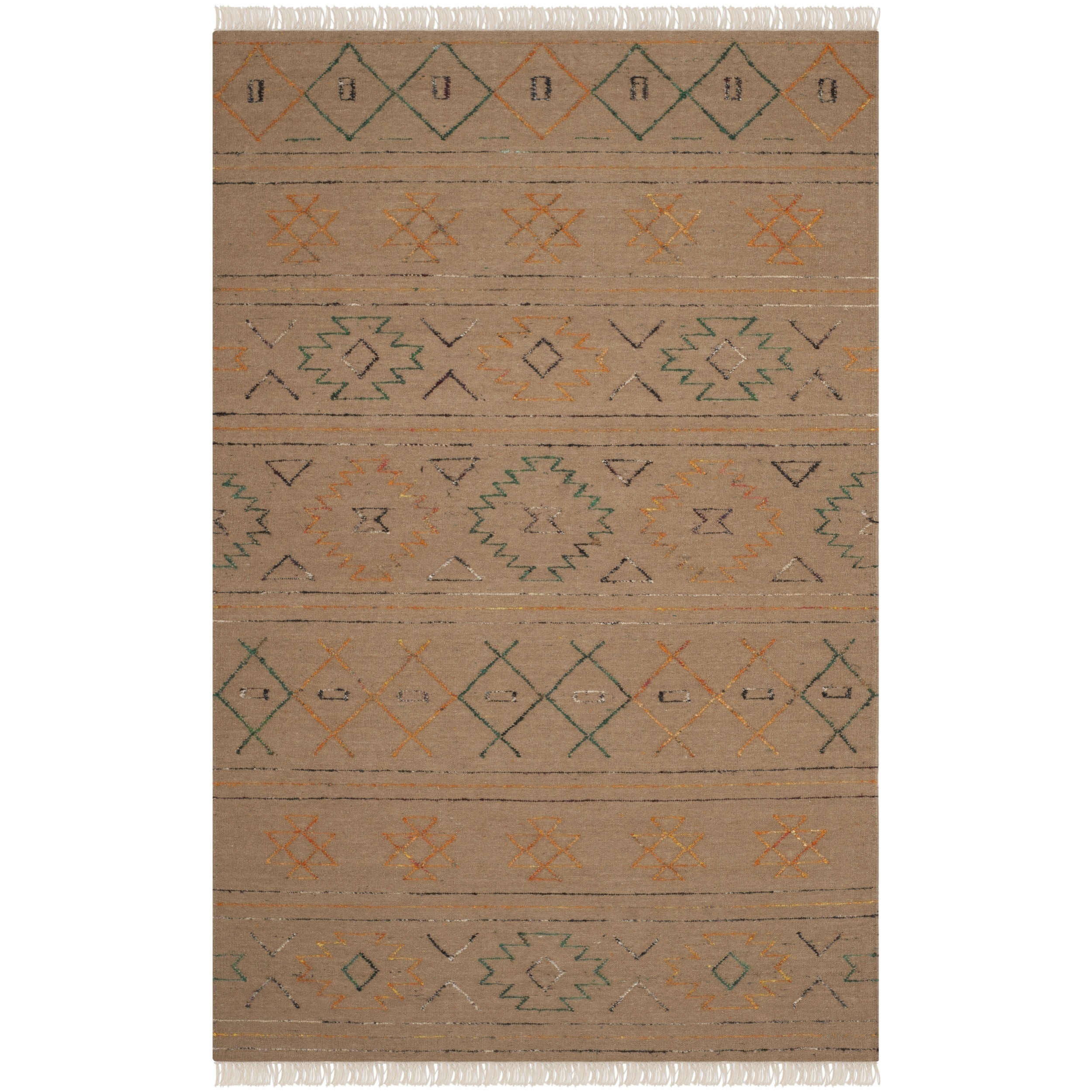 Safavieh Hand knotted Safari Multicolored Wool Rug (8 X 10)