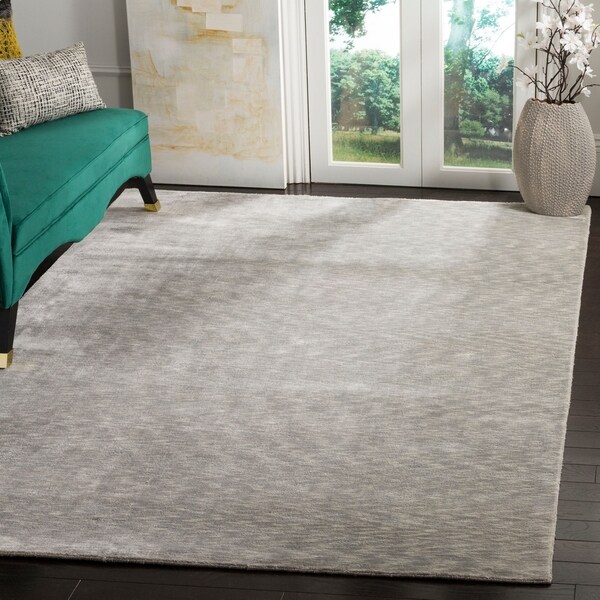 Safavieh Handmade Mirage Modern Silver/ Grey Viscose Rug (9' x 12') - 9' x 12'