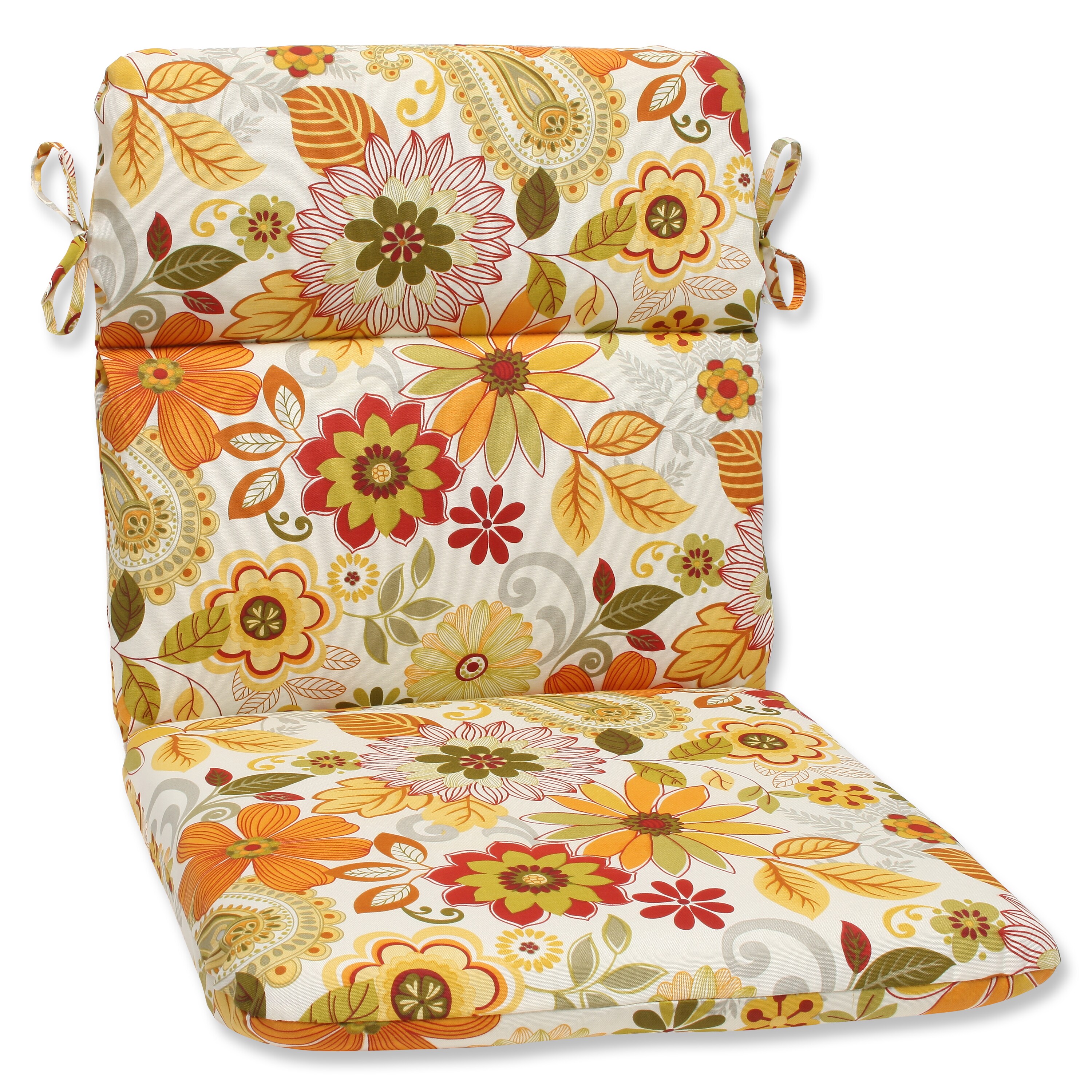 Pillow Perfect Outdoor Gaya Multi Rounded Corners Chair Cushion