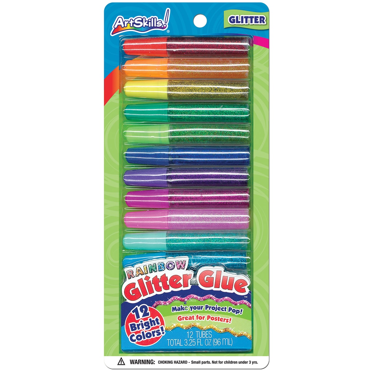 Rainbow Glitter Glue .28oz 12/pkg