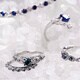 preview thumbnail 5 of 10, Sapphire and 1/8ct TDW Diamond 3-stone Infinity Engagement Ring in 10k White Gold by Miadora