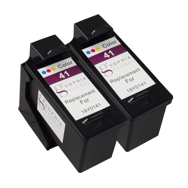 Sophia Global Remanufactured Color Ink Cartridge For Lexmark 41 (pack Of 2)