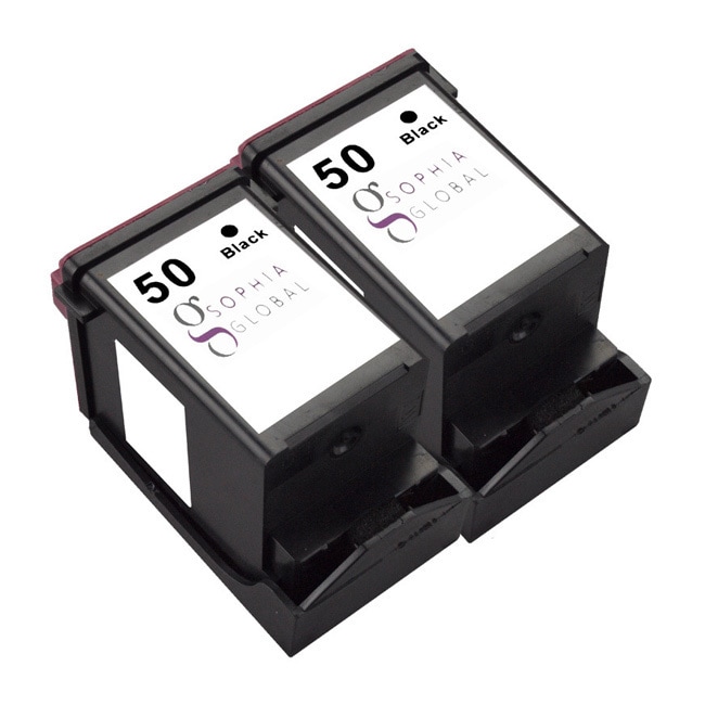 Sophia Global Remanufactured Black Ink Cartridge For Lexmark 50 (pack Of 2)