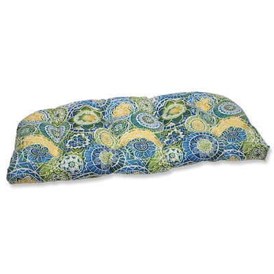Pillow Perfect Outdoor Omnia Lagoon Wicker Loveseat Cushion