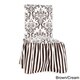preview thumbnail 5 of 9, Damask and Stripe Dining Chair Slipcover (Set of 2)