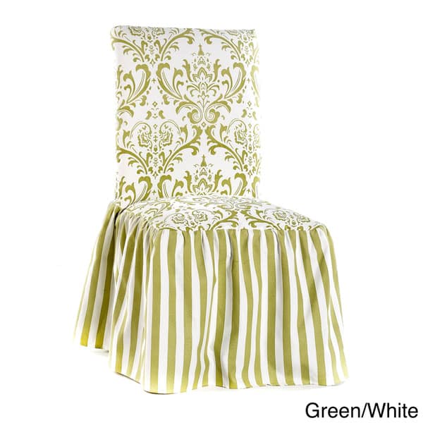 Damask And Stripe Dining Chair Slipcover Set Of 2 On Damask And Stripe Dining Chair