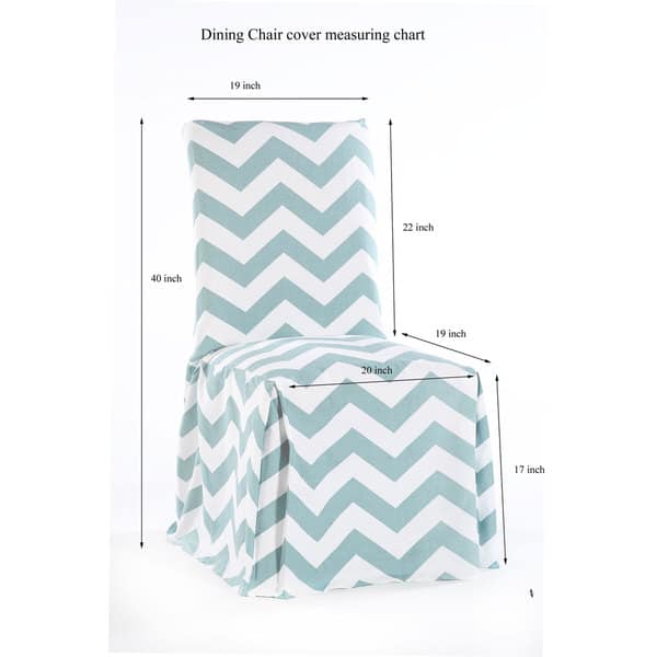 Damask and Stripe Dining Chair Slipcover (Set of 2)