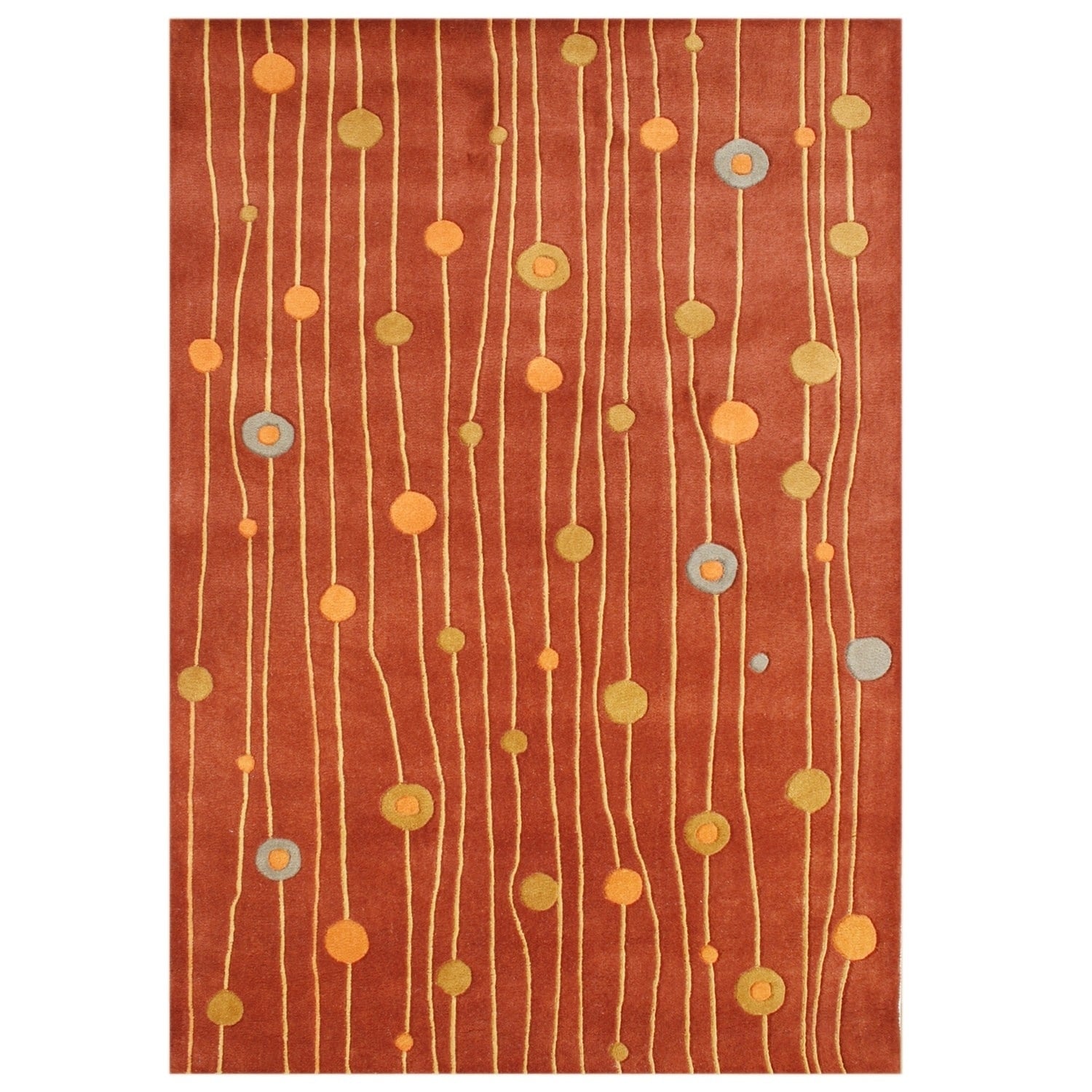 Handmade Alliyah Carrot Geometric New Zealand Blend Wool Rug (8 X 10)