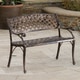 preview thumbnail 1 of 4, Hamilton Copper Cast Aluminum Outdoor Bench by Christopher Knight Home