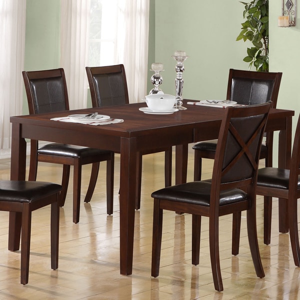 Dark Espresso Birch Veneer Dining Table - Overstock - 8747038