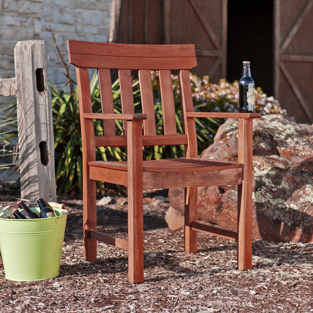 SEI Furniture Landry Hardwood Outdoor Arm Chair