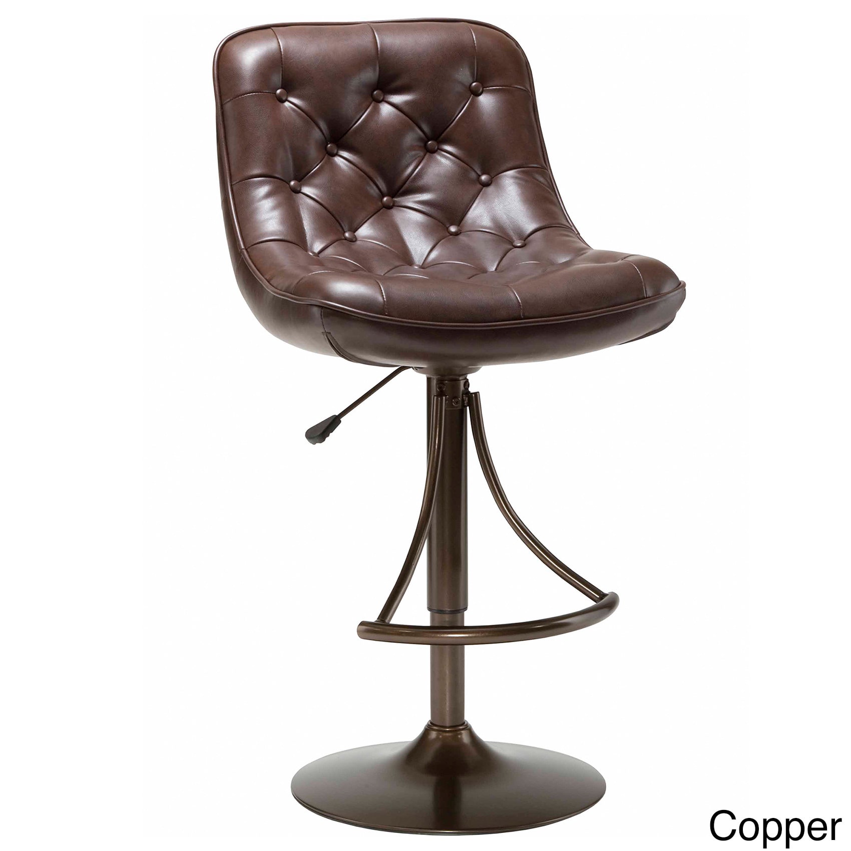 Aspen Adjustable Tufted Swivel Stool