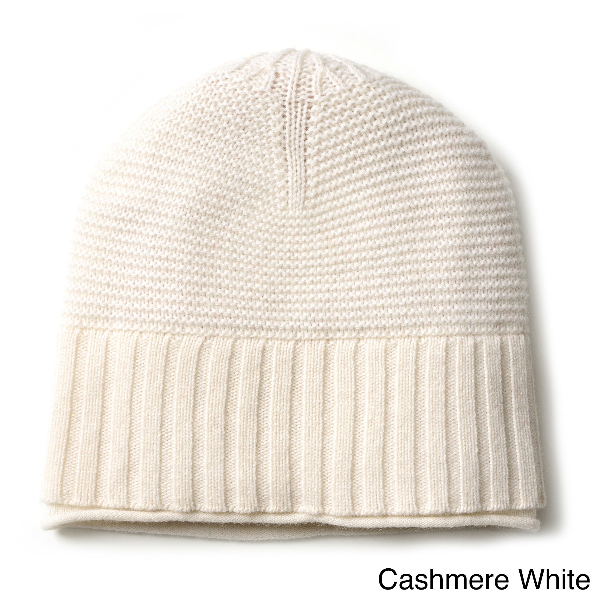 Ply Cashmere Ply Cashmere Ribbed Hat White Size One Size Fits Most