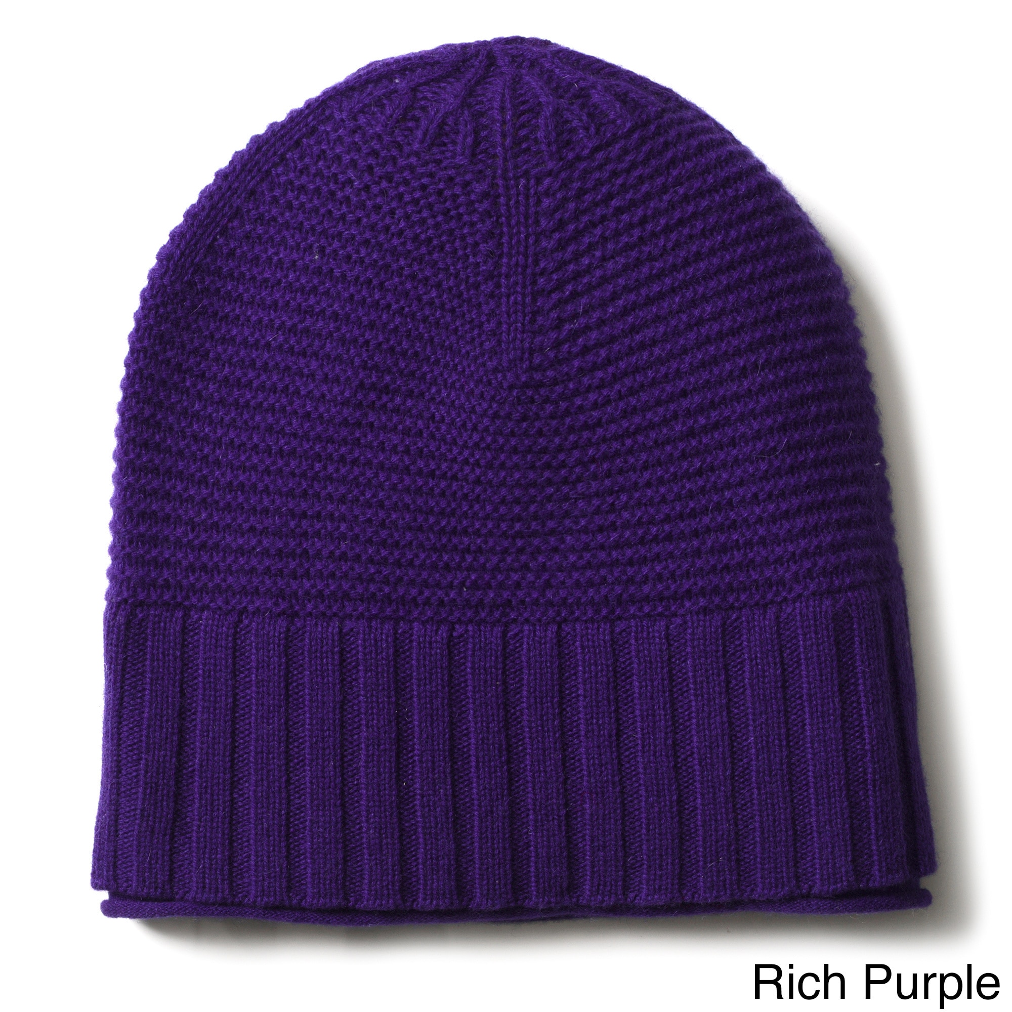 Ply Cashmere Ply Cashmere Ribbed Hat Purple Size One Size Fits Most