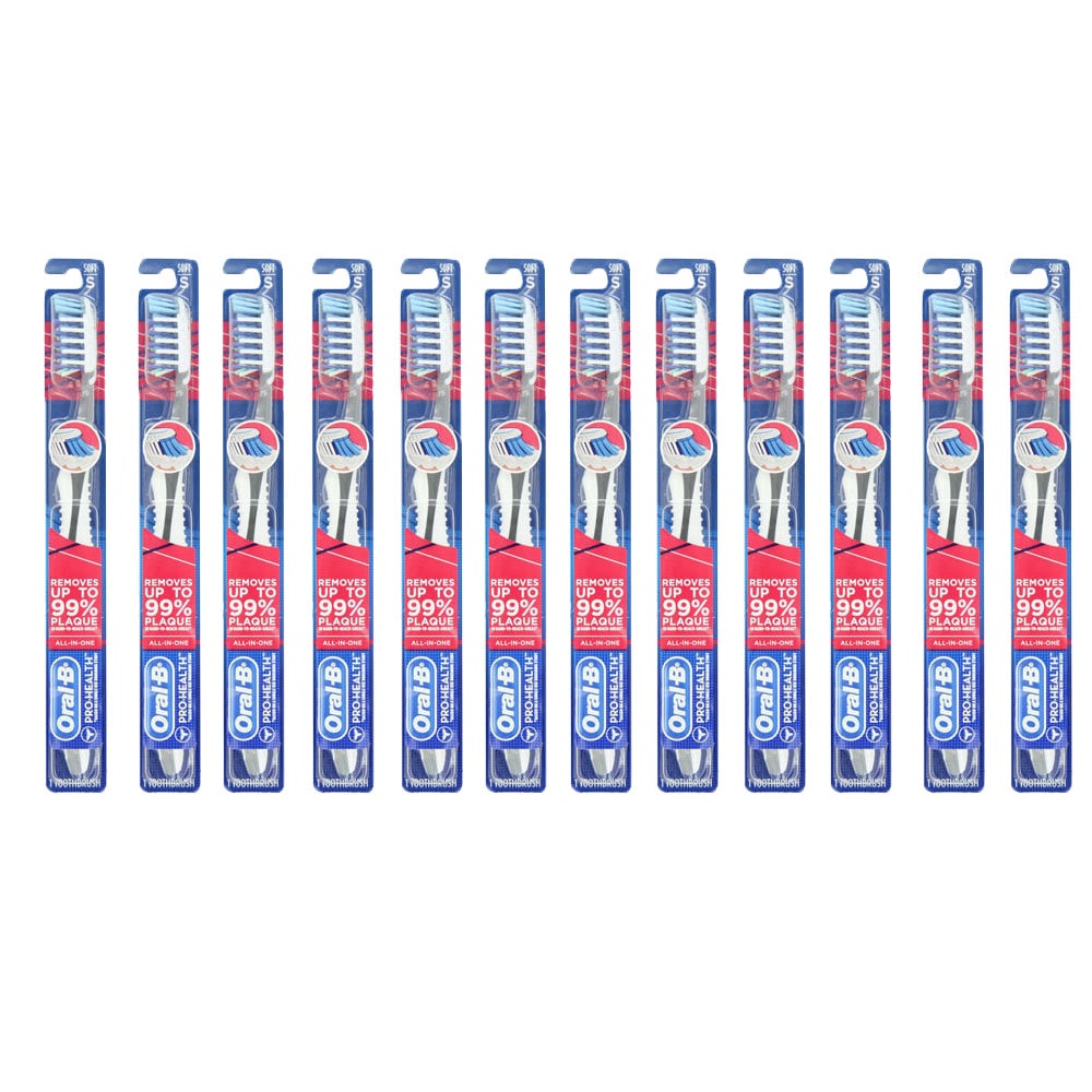 Oral b Pro health Crossaction 7 Soft Bristle Toothbrush (pack Of 12)