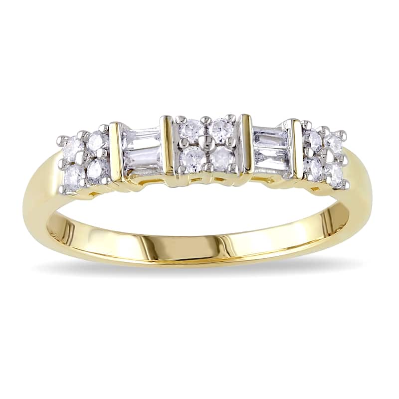 Miadora 10k Yellow Gold 1/4ct TDW Diamond Ring - 5