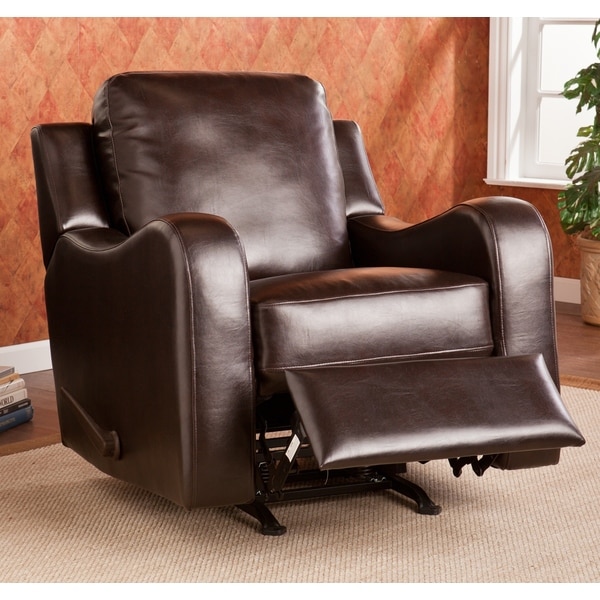 Upton Home Monticello Chocolate Rocker Recliner