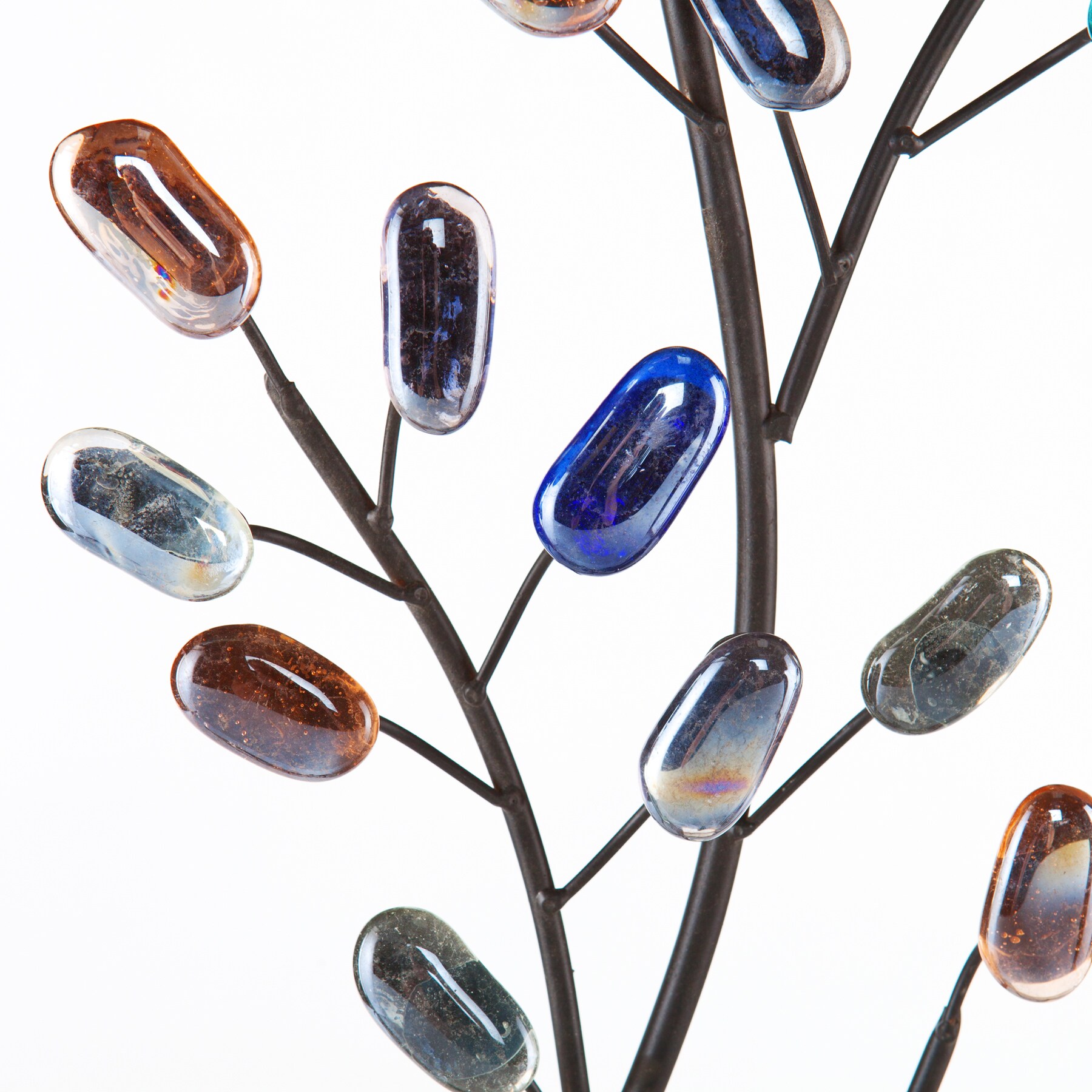 Willow Multicolored Metal And Glass Tree Wall Sculpture Overstock 8749745