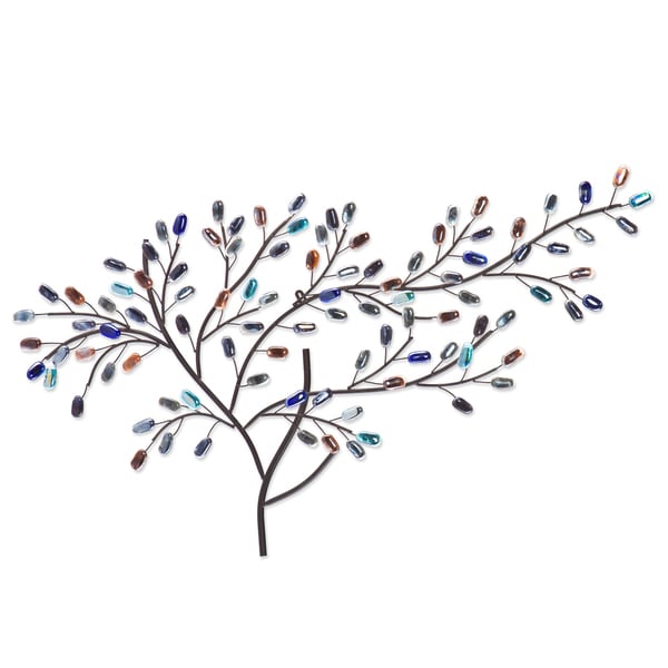 jewelled amber tree wall art