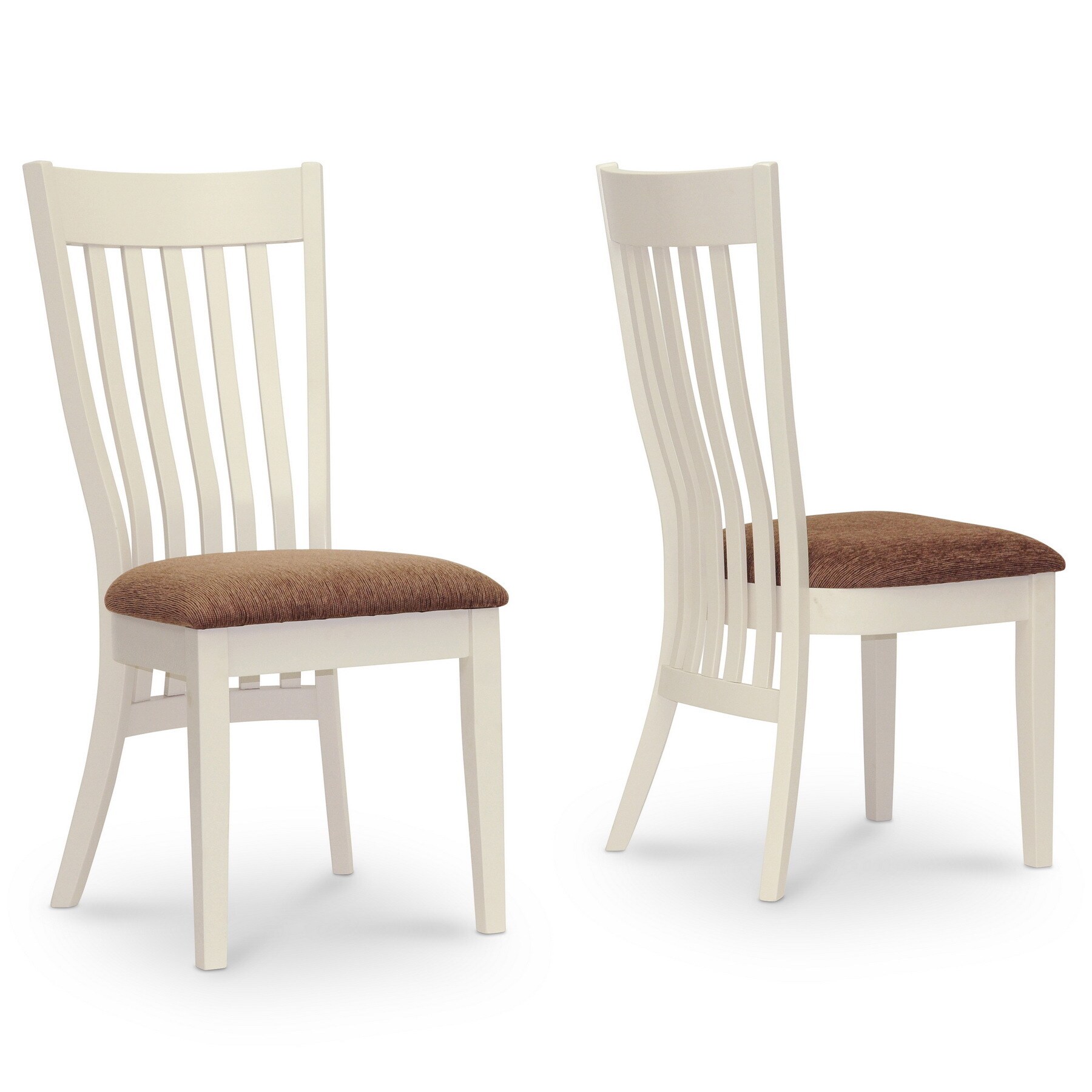 Shop Shippen White and Brown Modern Dining Chair (Set of 2) Free