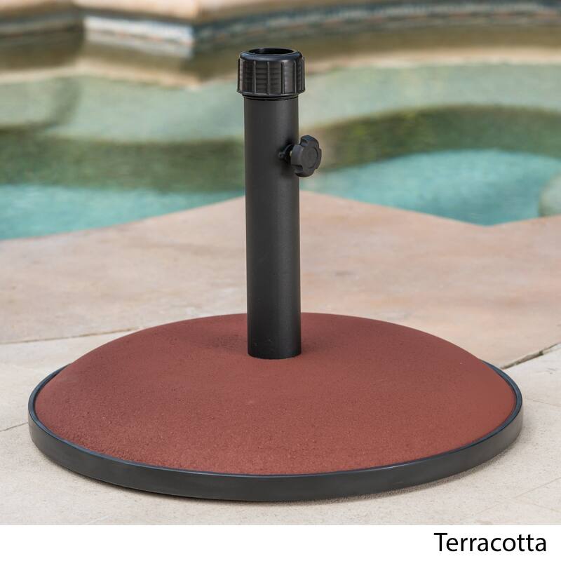 Tulare Outdoor 33 lbs Circular Concrete Umbrella Base by Christopher Knight Home - N/A