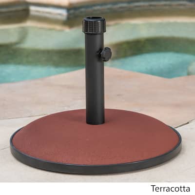 Tulare Outdoor 33 lbs Circular Concrete Umbrella Base by Christopher Knight Home - N/A