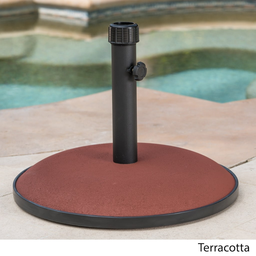 Tulare Outdoor 33 lbs Circular Concrete Umbrella Base by Christopher Knight Home - N/A