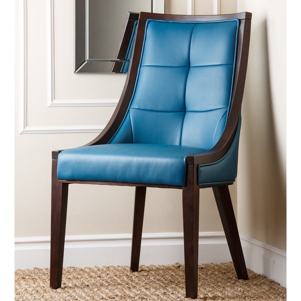 Shop Orlando Turquoise Bonded Leather Dining Chair ...