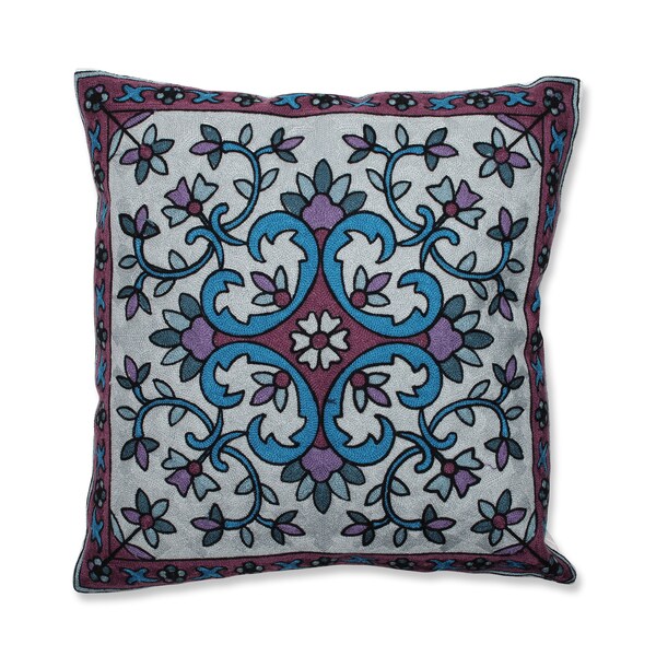 Shop Floral Medallion 18inch Embroidered Throw Pillow Free Shipping On Orders Over 45